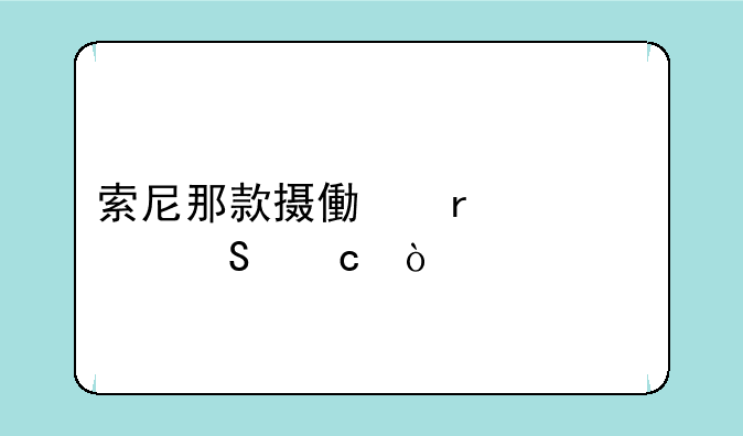 索尼那款摄像机性价比高？