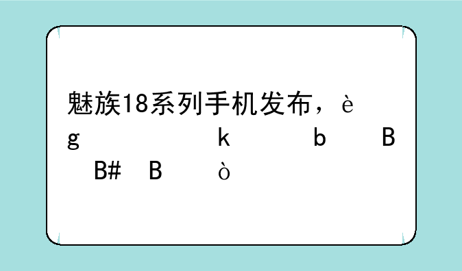 魅族18系列手机发布，这一定价是否合理？