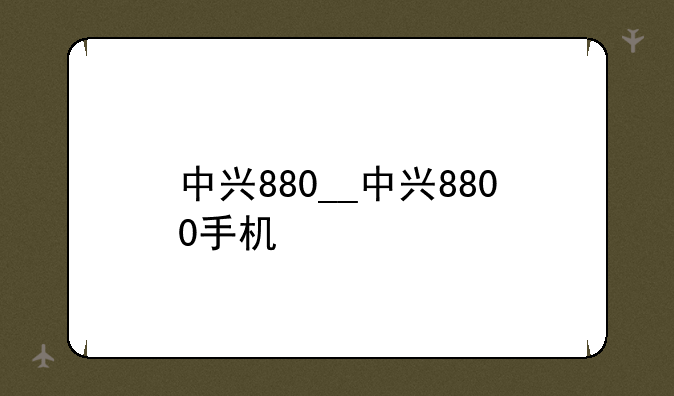 中兴880__中兴8800手机